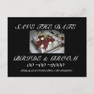 Carte Postale Faire-part Mariage Gâteau Enregistrer la date