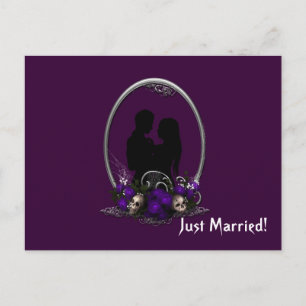 Carte Postale Faire-part Mariage gothique de vampire de l'Union sombre
