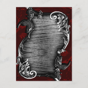 Carte Postale Faire-part Mariage gothique de vampire de proclamation