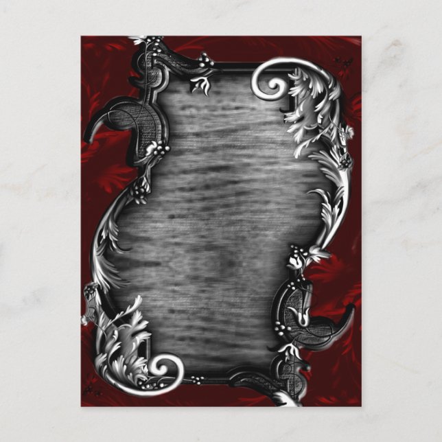 Carte Postale Faire-part Mariage gothique vampire de proclamation (Devant)