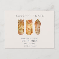 Mariage Masque Hawaii Tiki Sauvez les dates