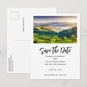 Carte Postale Faire-part Mariage Photo de paysage naturel de collines ondoy