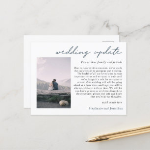 Carte Postale Faire-part Mariage Postpontage Photo Mise à jour Script moder