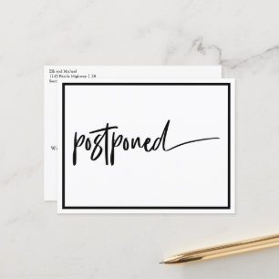 Carte Postale Faire-part Mariage repoussé noir blanc moderne