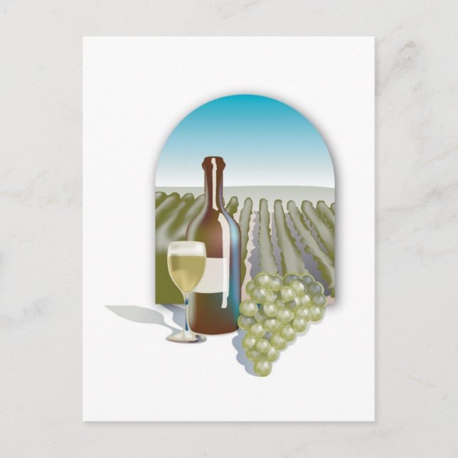 Carte Postale Faire-part Mariages campagnards À Vins Thème À Vins Enregistr (Devant)