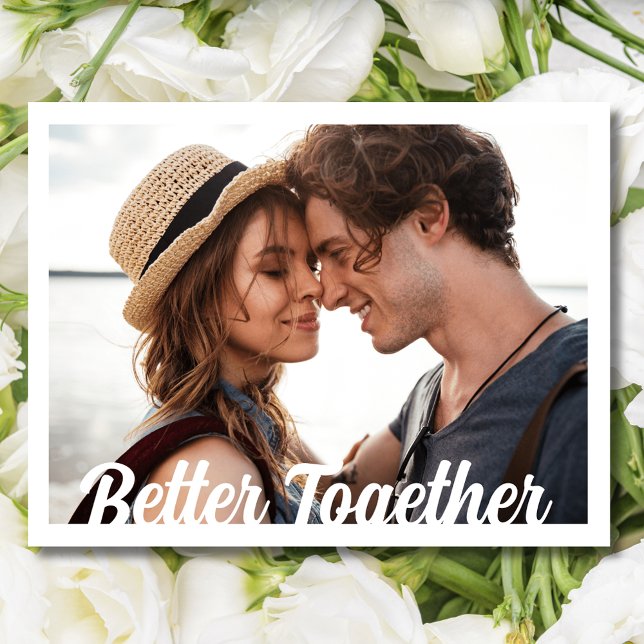 Carte Postale Faire-part Meilleur Ensemble Photo Mariage Enregistrer la Dat (Better Together Photo Wedding Save the Date)