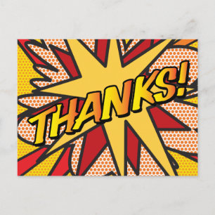 Carte Postale Faire-part MERCI Moderne amusant bulle de la parole personnal