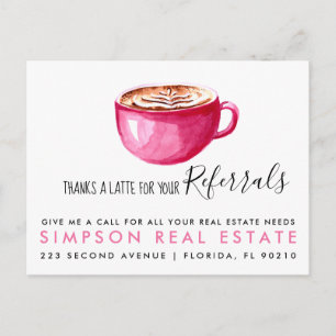 Carte Postale Faire-part merci pour les références de clients immobiliers L