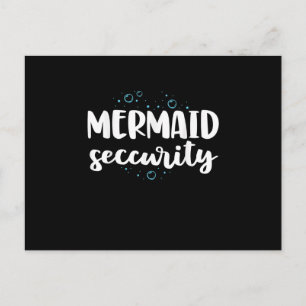 Carte Postale Faire-part Mermaid Security Swim Team Femmes nager