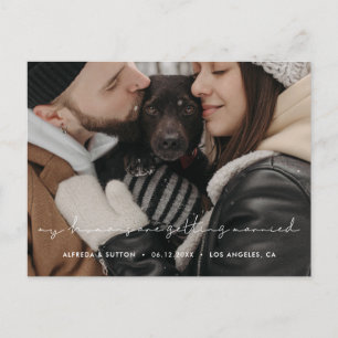 Carte Postale Faire-part Mes humains se marient Photo de chien