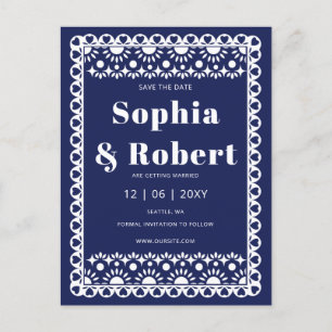 Carte Postale Faire-part Mexique Fiesta Marine Papel Picado Enregistrer la 