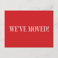 Faire-part minimaliste moderne Red Moving  