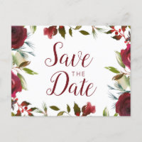 Mistletoe Manor aquarelle hiver Enregistrer la dat