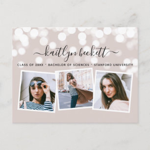 Carte Postale Faire-part Moderne Bokeh Lights 3 Diplôme photo