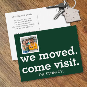 Carte Postale Faire-part Moderne Nous avons déménagé Venez visiter Photo No