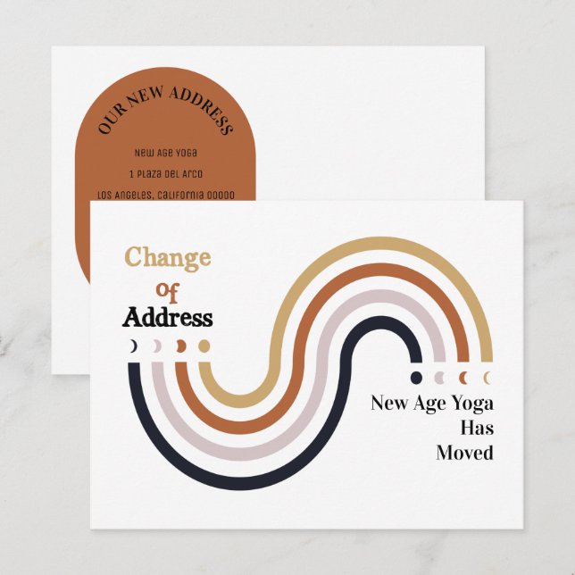 Carte Postale Faire-part Moderne Nous avons déplacé le changement d'adresse (Devant / Derrière)