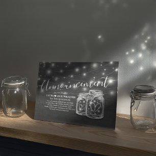 Carte Postale Faire-part Modifier La Date Mariage Postpontage Mason Jars