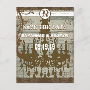 Carte Postale Faire-part Monnaie de chocolat au pays Rustique Enregistrer l