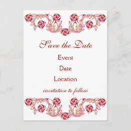 Carte Postale Faire-part Motif de rose