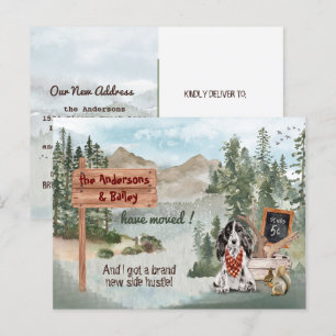 Carte Postale Faire-part Moving Black Cocker Spaniel Nouvelle adresse