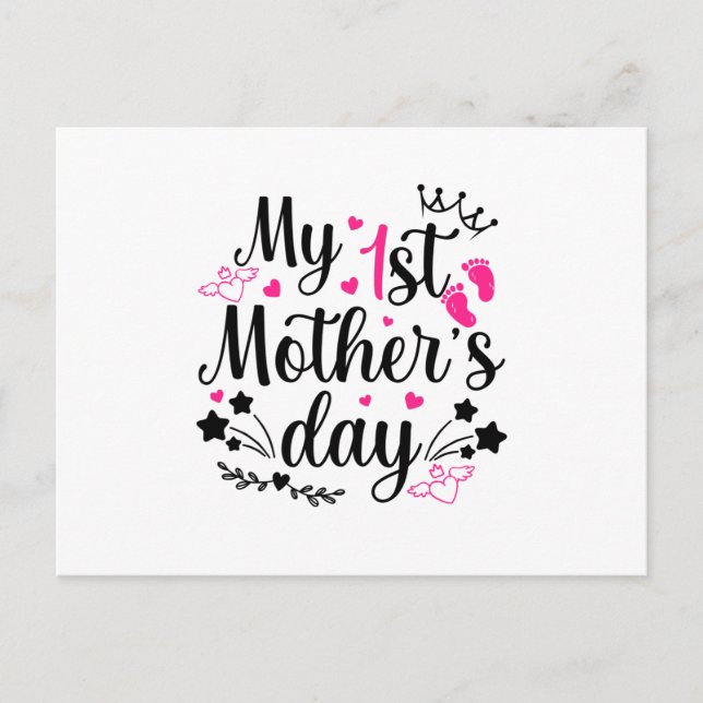 Carte Postale Faire-part My First Mother's Day As A Mommy 2 (Devant)