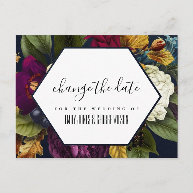 CARTE POSTALE FAIRE-PART NAVIRE KRAFT BOURGOGNE FLEURAL MARIAGE CHANGER LA  (Devant)
