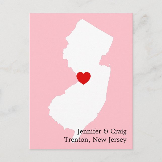 Carte Postale Faire-part New Jersey Love Save the Date (Devant)