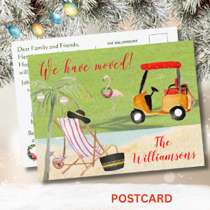 Carte Postale Faire-part Noël Nous avons déménagé Ocean Beach Budget