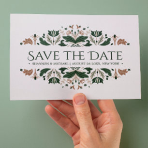 Carte Postale Faire-part noeud celtique   Shamrock Mariage irlandais