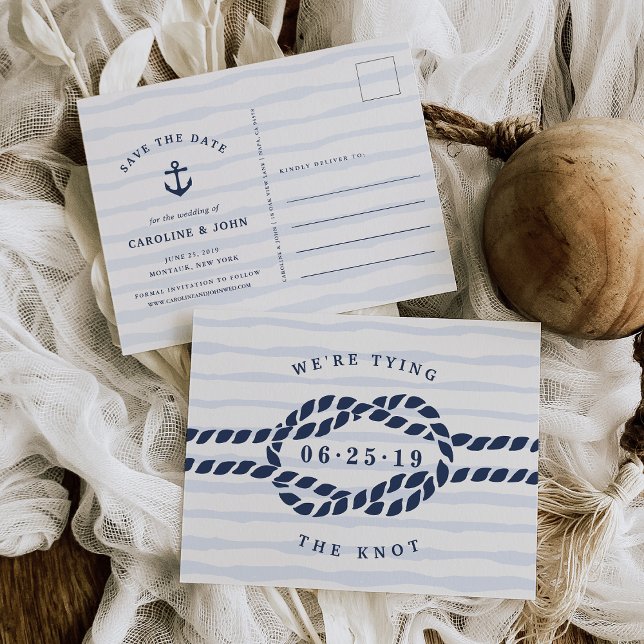 Carte Postale Faire-part Noeud d'amour : Save the Date (Créateur téléchargé)