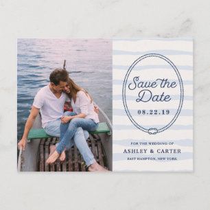 Carte Postale Faire-part Noté   Photo nautique Enregistrer la date