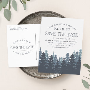 Carte Postale Faire-part Notre aventure commence Sauvegarder la date