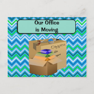 Carte Postale Faire-part Notre bureau déménage, Annonce d'entreprise