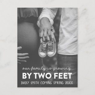 Carte Postale Faire-part Notre famille se développe par deux pieds de