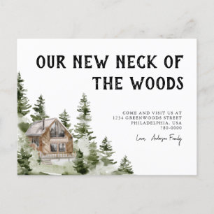 Carte Postale Faire-part Notre nouveau coin de bois Nouvelle adresse Déména