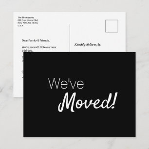 Carte Postale Faire-part Nous avons déménagé Accueil Typographie moderne Fa