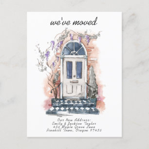Carte Postale Faire-part Nous avons déménagé - Adresse moderne nouvelle aqu