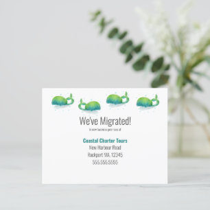 Carte Postale Faire-part Nous avons déménagé   Cute Whale Changement d'adre