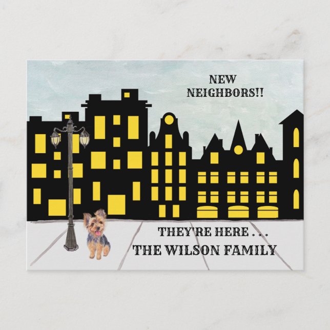 Carte Postale Faire-part Nous avons déménagé dans des immeubles d'apparteme (Devant)