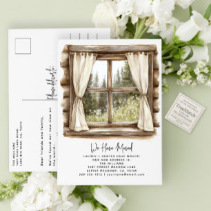 Carte Postale Faire-part Nous avons déménagé dans une botanique aquarelle r