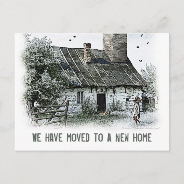 Carte Postale Faire-part Nous avons déménagé dans une nouvelle maison | Cam (Devant)
