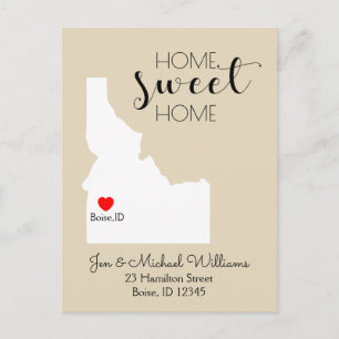 Carte Postale Faire-part Nous avons déménagé   Home Sweet Home Idaho