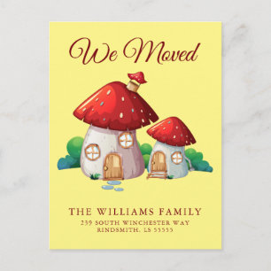 Carte Postale Faire-part NOUS AVONS DÉMÉNAGÉ   Jolie maison champignon de l