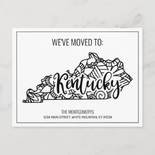Carte Postale Faire-part Nous avons déménagé l'Etat de Mandala au Kentucky