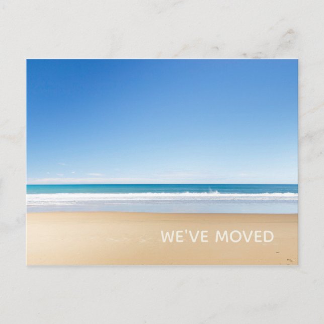 Carte Postale Faire-part Nous avons déménagé Maison de plage Nouvelle Adres (Devant)