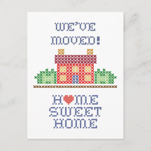 Carte Postale Faire-part Nous avons déménagé ! Maison douce maison