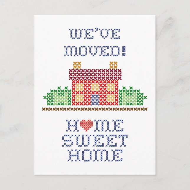 Carte Postale Faire-part Nous avons déménagé ! Maison douce maison (Devant)