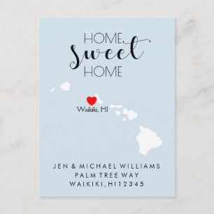 Carte Postale Faire-part Nous avons déménagé   Maison douce Maison Hawaï