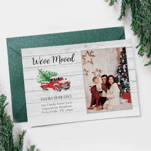 Carte Postale Faire-part Nous avons déménagé Noël Camion photo vacances Dém