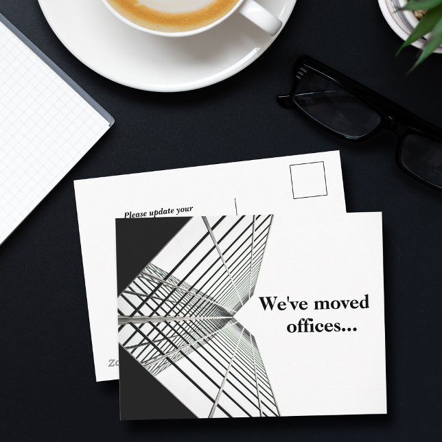 Carte Postale Faire-part Nous avons déménagé nos bureaux Adresse de l'entre (Créateur téléchargé)